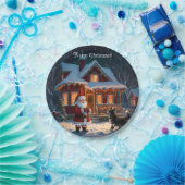 Aフェスティバルメリークリスマス ペーパープレート (パーティー)