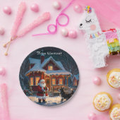Aフェスティバルメリークリスマス ペーパープレート (パーティー)