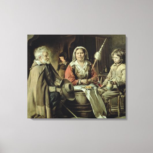 Aフランスのインテリア、c.1645 キャンバスプリント (正面)