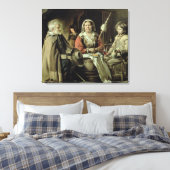 Aフランスのインテリア、c.1645 キャンバスプリント (インサイチュ (寝室))