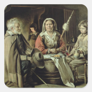 Aフランスのインテリア、c.1645 スクエアシール