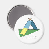 Aフレームおもしろいコーギ機敏性 マグネット (正面/裏面)