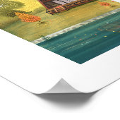 Aフレームキャビンハウスアートプリント ポスター (角)