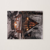 Aフレームキャビンハウスクリスマス ジグソーパズル (横)