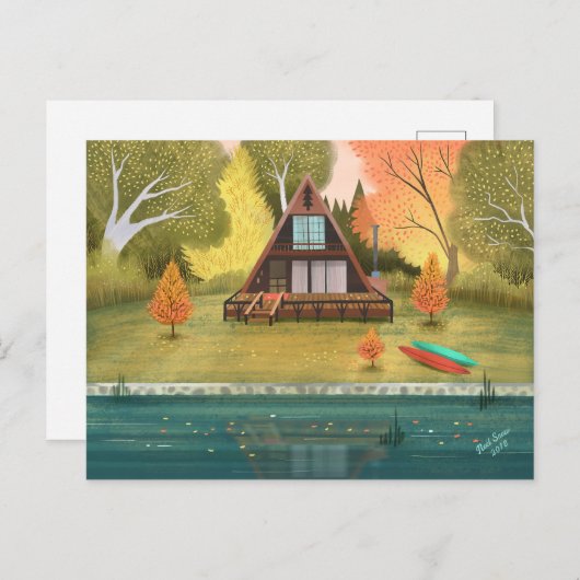 Aフレームキャビンハウス ポストカード (正面/裏面)