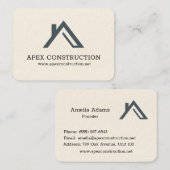 Aフレームルーフハウスロゴ名刺デザイン» 名刺 (正面/裏面)