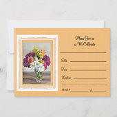 Aブーケカラフルオンブライトオレンジ招待状 シーズンカード (正面)