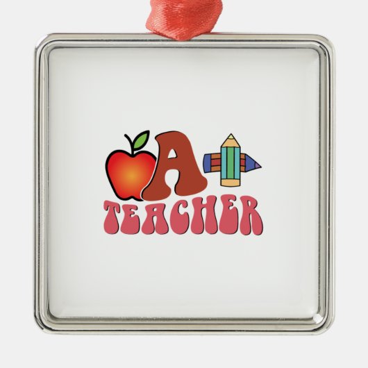 Aプラス先生 メタルオーナメント (正面)