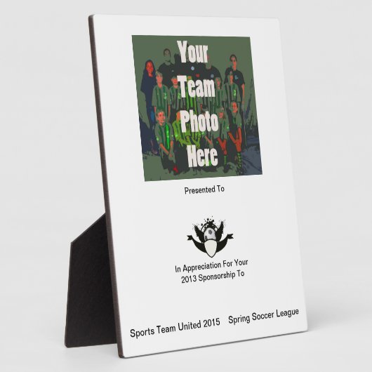 Aプラークでスポンサーを記念する フォトプラーク (側面)