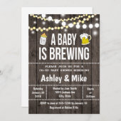 Aベビーが醸造中-ベビーシャワー招待状 招待状 (正面/裏面)