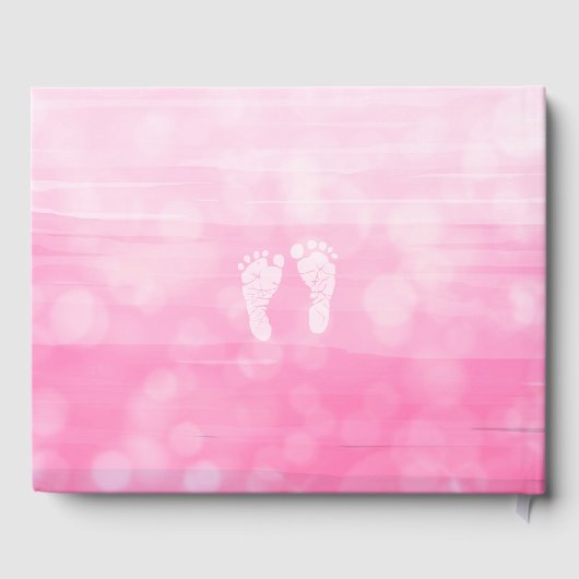 Aベビーガールと彼女のテディベアベビーシャワーゲストB ゲストブック (裏面)