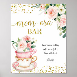 Aベビー醸造茶パーティーモモモザバーサイン ポスター