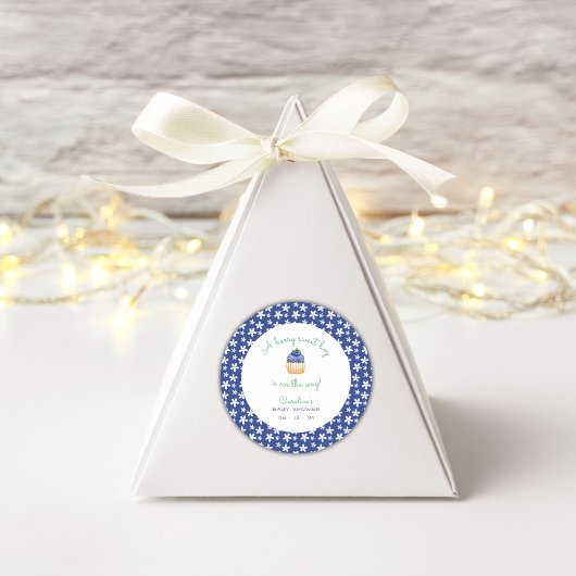 Aベリー甘い男の赤ちゃんシャワーブルーベリースクエア ラウンドシール