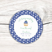 Aベリー甘い男の赤ちゃんシャワーブルーベリースクエア ラウンドシール