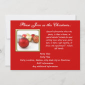 Aホリデーお祝い,ボーブ赤と白ルズ 招待状 (裏面)