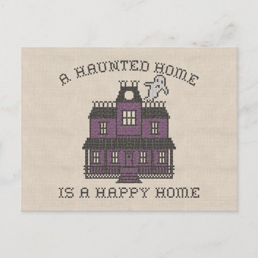 Aホーム幽霊のよく出るはハッピーホームクロスシール ポストカード (正面)