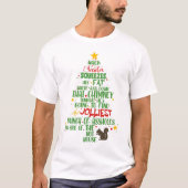 Aホールで最も陽気な束クリスマスツリーTシャツ Tシャツ (正面)