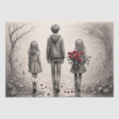 Aボンド静か – デコパージュ –  薄葉紙 (正面)