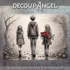 Aボンド静か – デコパージュ –  薄葉紙