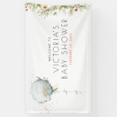 Aボーイ |ベビーシャワーウェルカムバナー 横断幕 (縦)