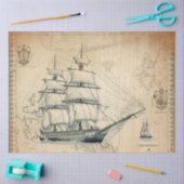 Aマップ航海のシリーズデザイン8 薄葉紙 (クラフト)