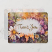 Aモダンサンキューブーケフラットサンキューカード サンキューカード (正面/裏面)