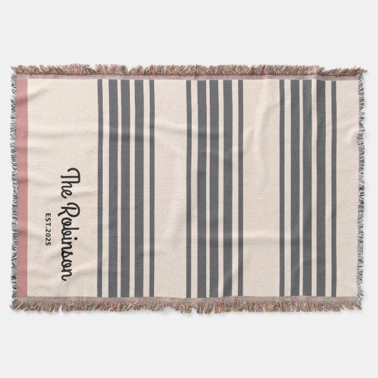 AモダンパーソナライズされたとBの名前 スローブランケット (正面)