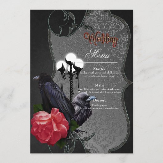 Aユニーク結婚の メニュー (正面)