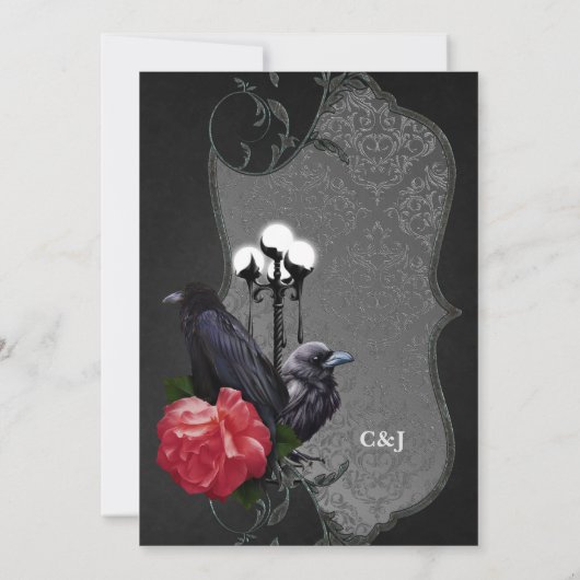 Aユニーク結婚の 招待状 (裏面)