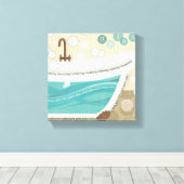 Aリラックスの風呂 キャンバスプリント (インサイチュ (ウッドフロア))