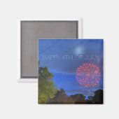 Aワールド2祝: 7月4日の幸せ！ マグネット (正面/裏面)