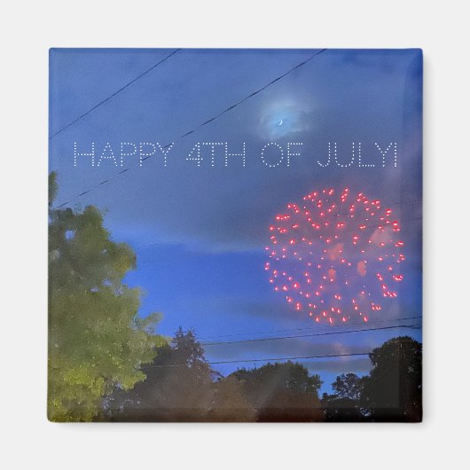 Aワールド2祝: 7月4日の幸せ！ マグネット (正面)