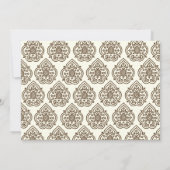 Aヴィンテージダマスク誕生日招待状 招待状 (裏面)