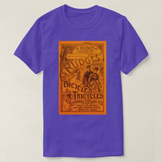 Aヴィンテージ1880s自転車広告1 Tシャツ (デザイン正面)