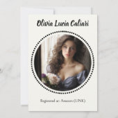 A万華鏡のように千変万化するパターンのお祝い:スペインの緑 招待状 (裏面)