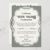 A万華鏡のように千変万化するパターンのお祝い:スペインの緑 招待状 (正面/裏面)