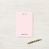 A先生赤面Pink Name Post It Notes ポストイット (デスク上)