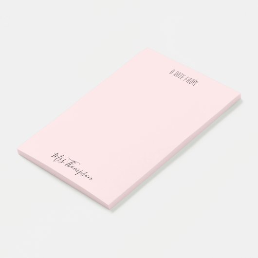 A先生赤面Pink Name Post It Notes ポストイット (アングル)