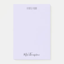 A先生Purple Name Post It Notes