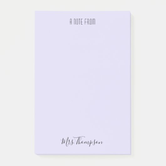 A先生Purple Name Post It Notes ポストイット (正面)