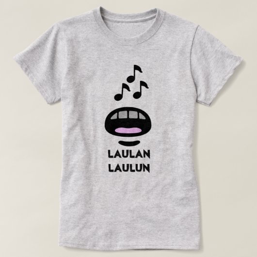 A口とメモと文字ラウランラウラン Tシャツ (デザイン正面)