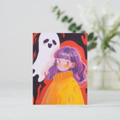 A女の子と幽霊 ポストカード (スタンド正面)