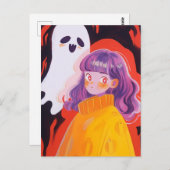 A女の子と幽霊 ポストカード (正面/裏面)