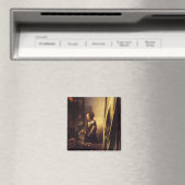 A女の子読が開いた窓から手紙を出す マグネット (インサイチュ (食洗機))