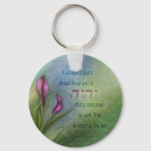 A女性ハート – カラリリー キーホルダー (正面)