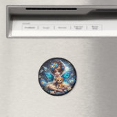 A妖精と彼女のライオンの子 – 青い磁石 マグネット (インサイチュ (食洗機))