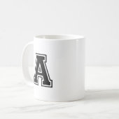 A字， Collegiateアルファベット コーヒーマグカップ (正面左)