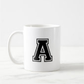 A字， Collegiateアルファベット コーヒーマグカップ (左)