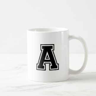 A字， Collegiateアルファベット コーヒーマグカップ