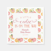 A小さなかわいこちゃんがBaby Showerに向かっている スタンダードカクテルナプキン (正面)